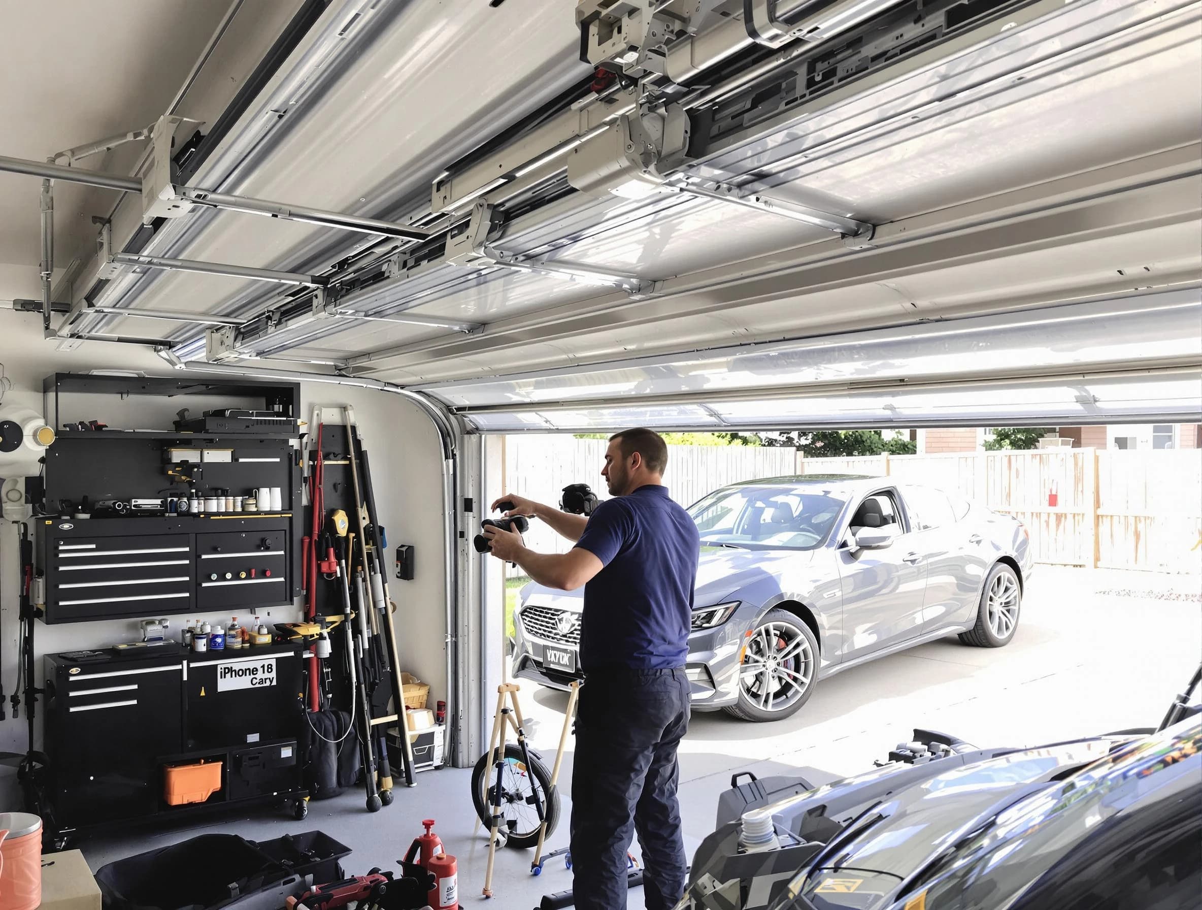 Bernalillo Garage Door Repair technician fixing noisy garage door in Bernalillo