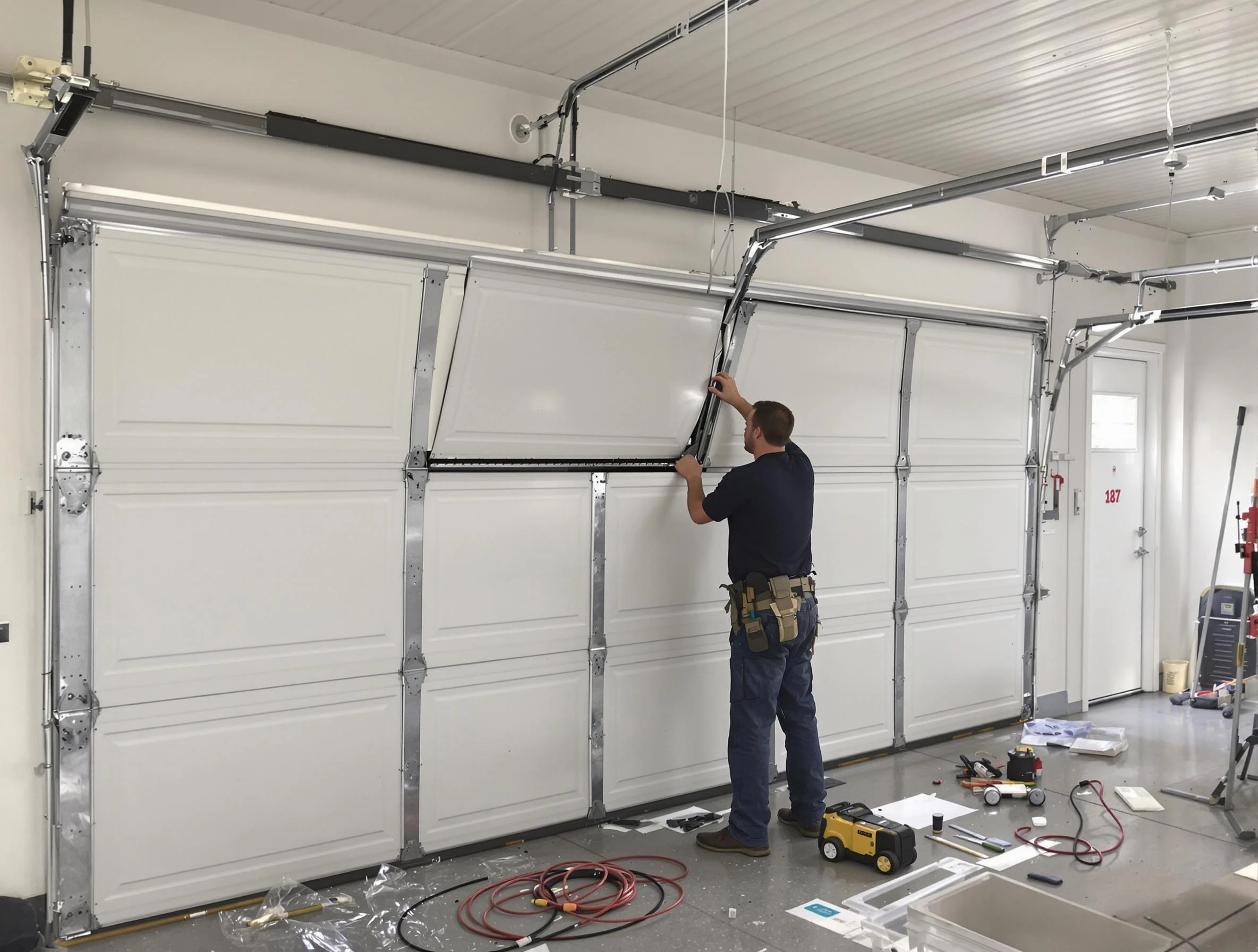 Garage Door Section Replacement in Bernalillo